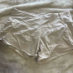 Lululemon running shorts size 6 white